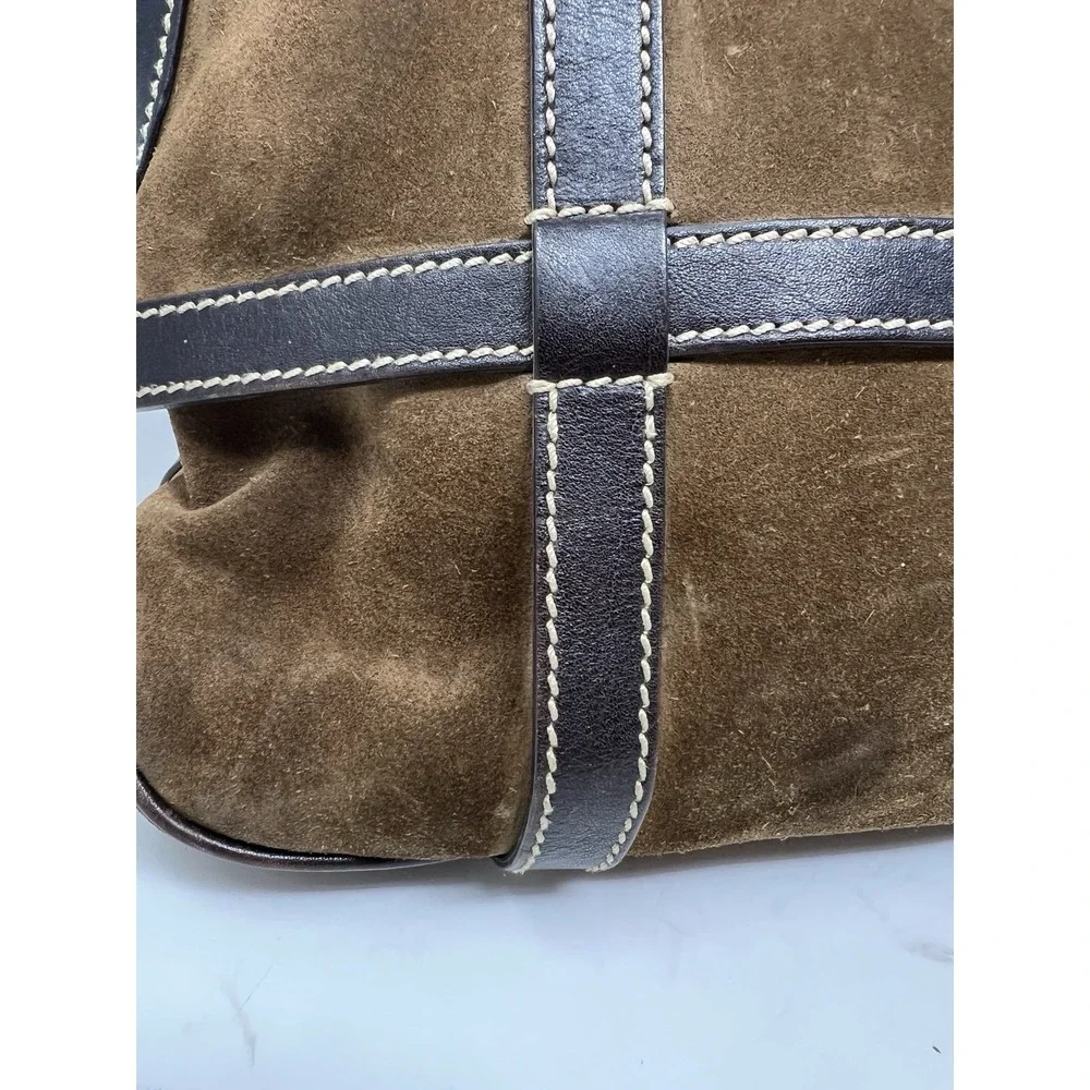 GUCCI Suede Interlocking G Royal Satchel Rare - Picture 8 of 16